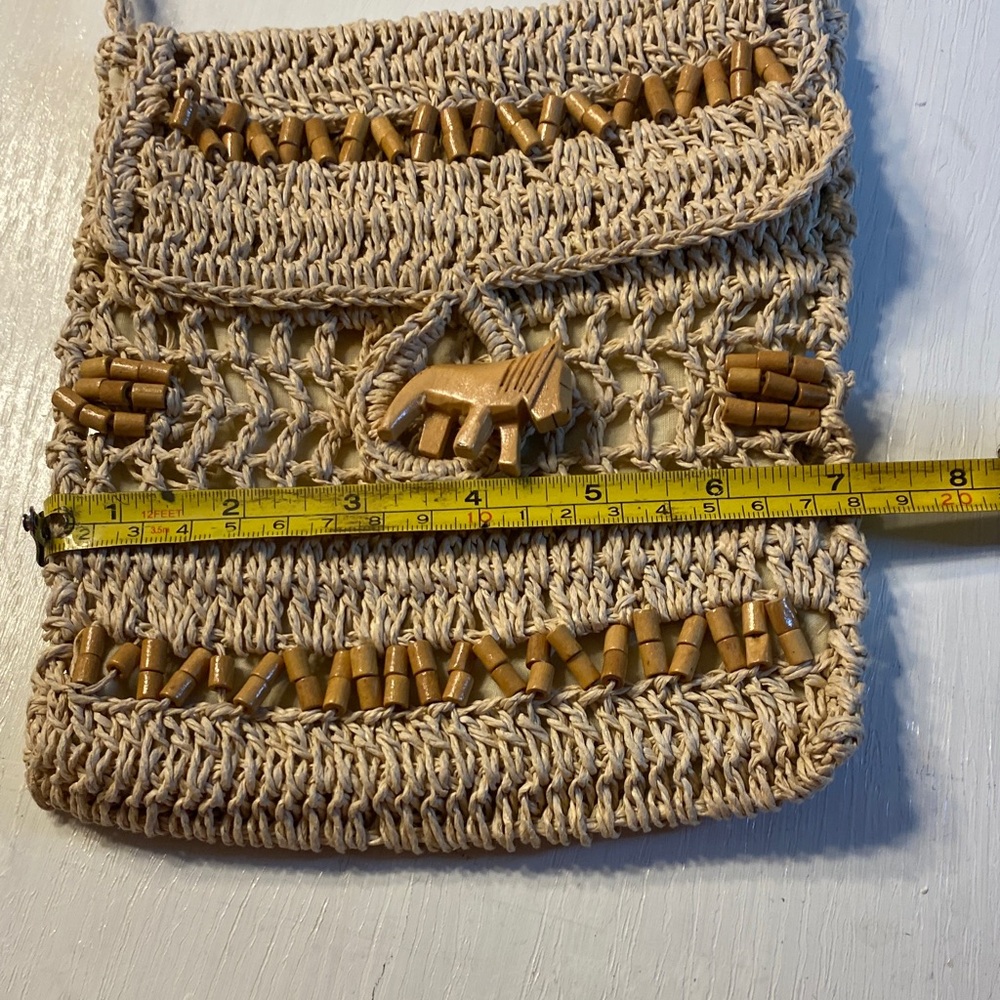 Stylish Tan Woven Women's Bag - Picture 5 of 7